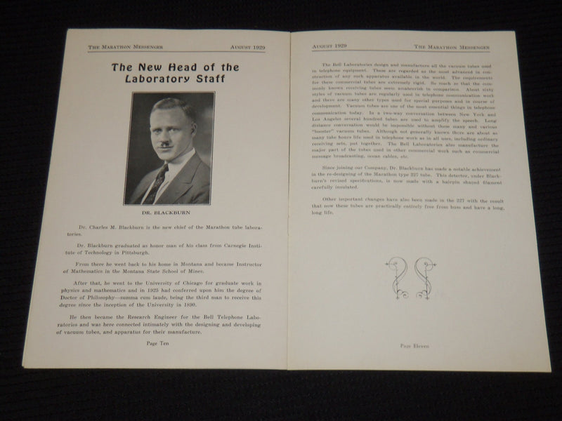 1929 AUGUST THE MARATHON MESSENGER MAGAZINE - NEWARK NEW JERSEY - J 9872