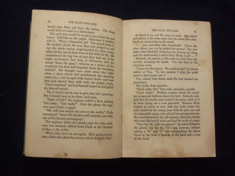 1930 THE BLUE GOD JAZZ HARDCOVER BOOK BY DONALD SNOW - KD 8407