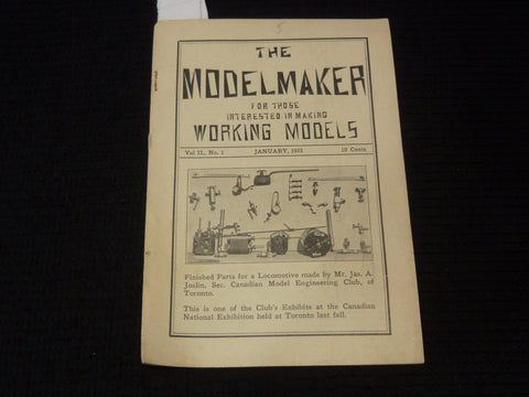 1925 JANUARY THE MODEL MAKER MAGAZINE - VOLUME 2 NO. 1 - K 2644