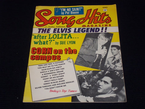 1962 NOVEMBER SONG HITS MAGAZINE - ELVIS PRESLEY FRONT COVER - E 3479