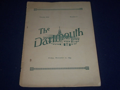 1899 NOVEMBER 10 THE DARTMOUTH MAGAZINE VOLUME 21 ISSUE NO. 8 - ADS - II 9538