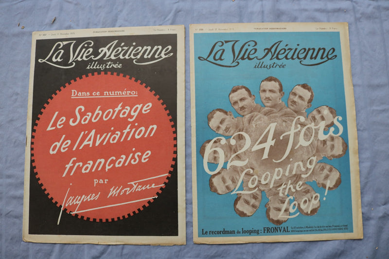 1919 LA GUERRE & LA VIE AERIENNE ILLUSTRE MAGAZINES- FRENCH - LOT OF 28 - O 3852