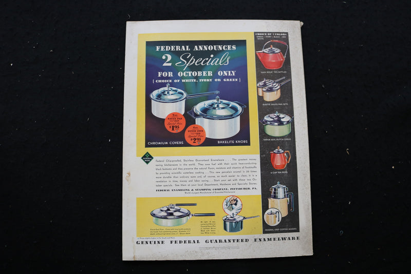1934 OCTOBER THE AMERICAN HOME MAGAZINE - ILLUSTRATED KITCHENS COVER - E 10120