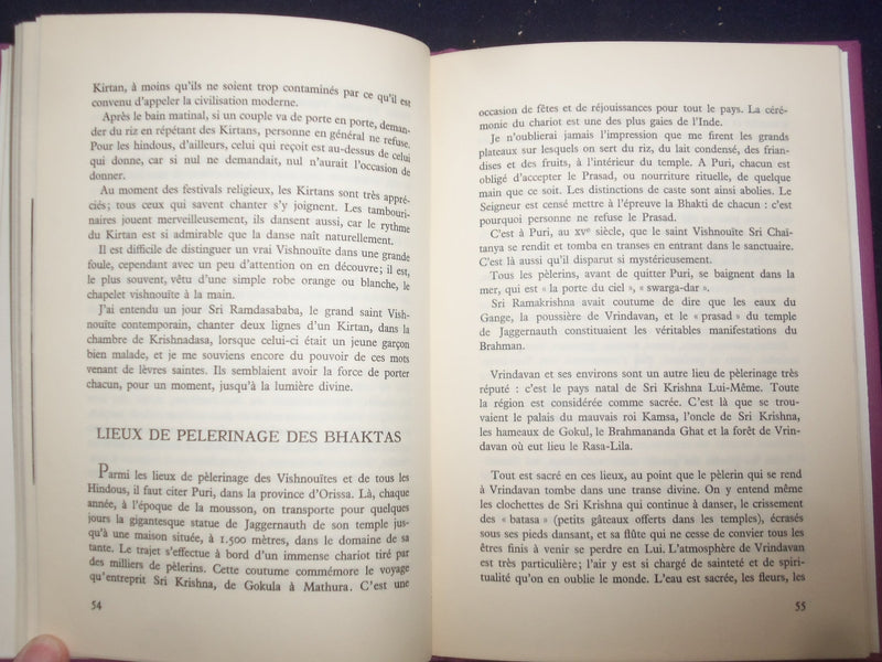 1954 COMPRENDRE LA RELIGIOIN HINDOUE HARDCOVER BOOK-CHATTERJI INSCRIBED- KD 8754