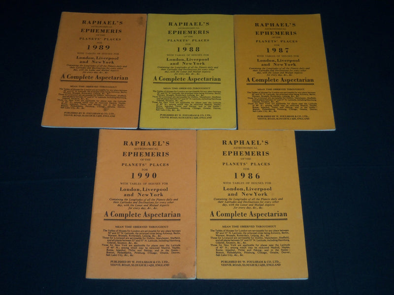 1948-2008 RAPHAEL'S ASTRONOMICAL EPHEMERIS OF PLANETS MAGAZINE LOT OF 53- O 290