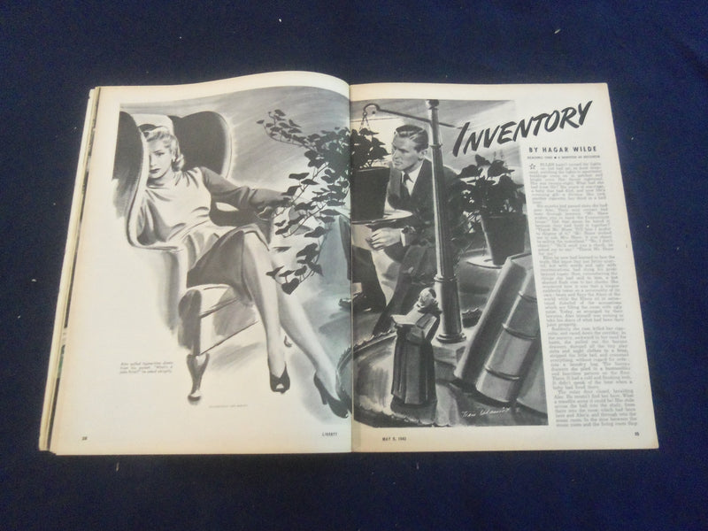 1942 MAY 9 LIBERTY MAGAZINE - DERBY DAY - LONELY WOMEN, AMERICA PROBLEM- B 4197K