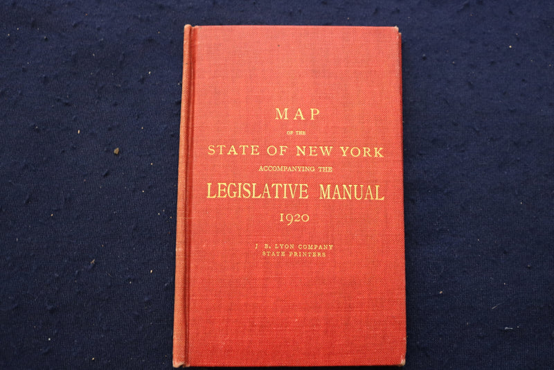 1920 NEW YORK STATE MAP - LEGISLATIVE MANUAL - HARDCOVER - K 975