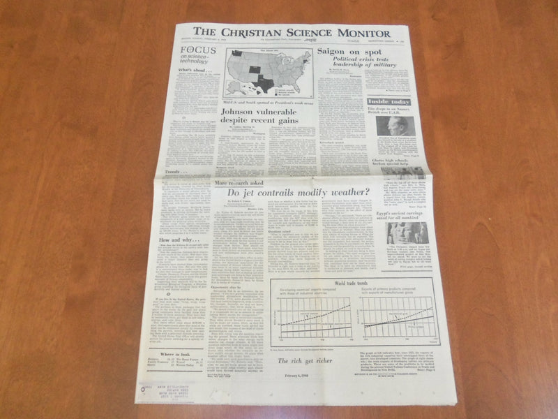 1968 FEB 6 THE CHRISTIAN SCIENCE MONITOR - SAIGON ON SPOT - NP 4644