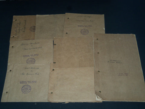 1930'S THE SPIDER'S WEB - COATES HOUSE KANSAS CITY ORIGINAL SCRIPT LOT - O 1987A