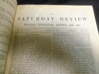 1874 SATURDAY REVIEW 2 BOUND VOLUMES - COMPLETE YR- PUBLISHED IN LONDON - R 1070