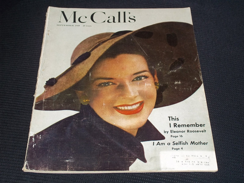 1949 SEPTEMBER MCCALL'S MAGAZINE - NICE FASHION FRONT COVER - E 20267