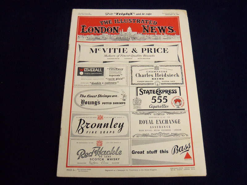 1954 AUGUST 14 ILLUSTRATED LONDON NEWS MAGAZINE - ROGER BANNISTER - E 8118
