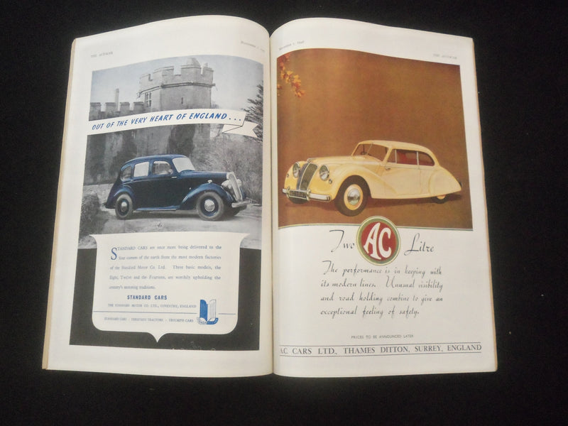 1946 NOVEMBER 1 THE AUTOCAR MAGAZINE-BRITISH CARS FOR THE WORLD -BRITISH- J 7829