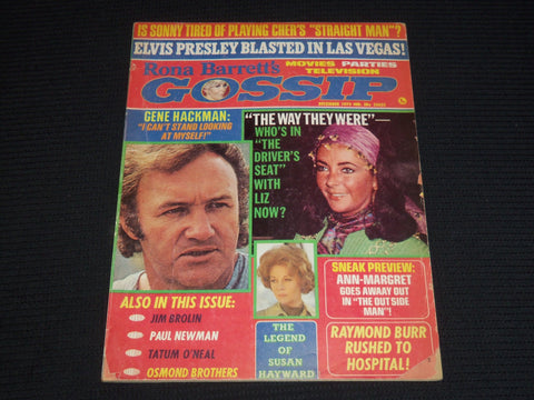 1973 DECEMBER RONA BARRETT'S GOSSIP MAGAZINE - HACKMAN & TAYLOR COVER - E 13509