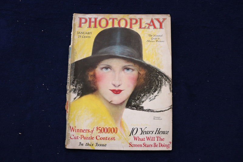 1928 JANUARY PHOTOPLAY MAGAZINE - ELEANOR BOARDMAN COVER - E 17800