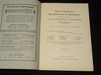 1924 THE AMERICAN MATHEMATICAL MONTHLY MAGAZINE LOT OF 10 - COMPLETE YR- WR 277H
