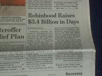2021 FEBRUARY 2 THE WALL STREET JOURNAL - ROBINHOOD RAISES $3.4 BILLION IN DAYS