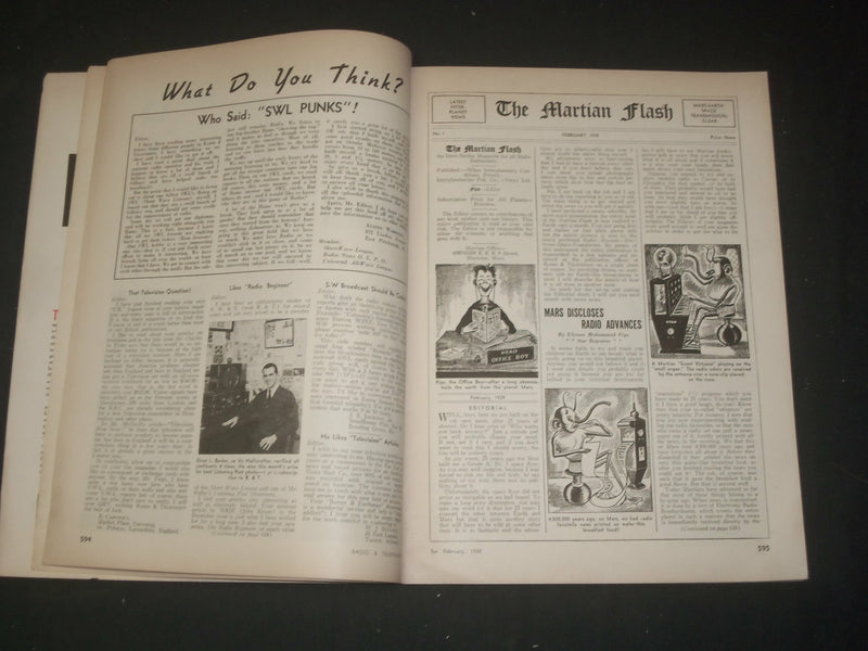 1939 FEBRUARY RADIO & TELEVISION MAGAZINE - ROTARY BEAM HAM ANTENNA - ST 997A