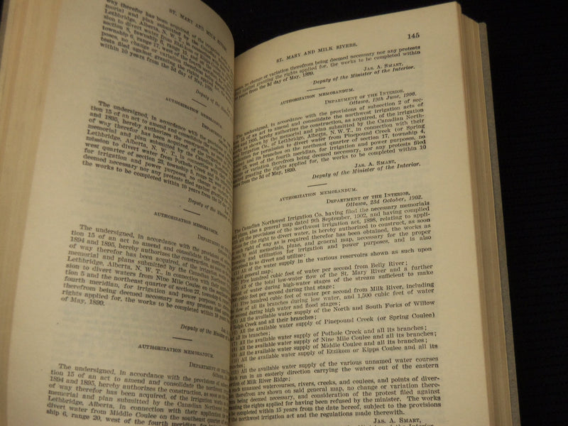 1915 HEARING & ARGUMENT ST. MARY AND MILK RIVERS REPORT BULLETIN - SP 4863M