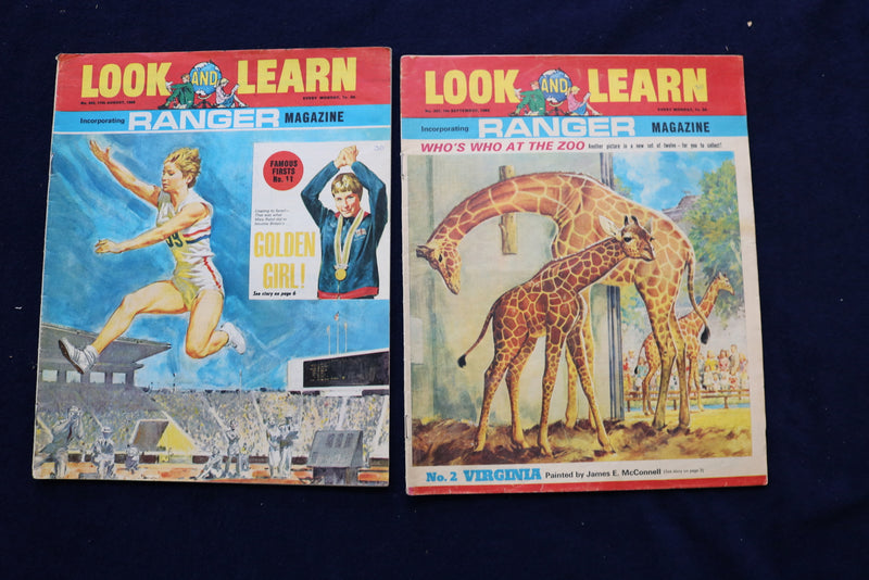 1967-1970 LOOK AND LEARN - RANGER MAGAZINE - LOT OF 13 - O 3545