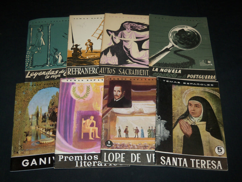 1955-1965 TEMAS ESPANOLAS MAGAZINE LOT OF 8 ISSUES - GREAT PHOTOS - O 2523