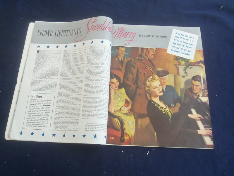 1942 JUNE LADIES HOME JOURNAL MAGAZINE-2ND LIEUTENANTS SHOULDN'T MARRY- ST 1115W