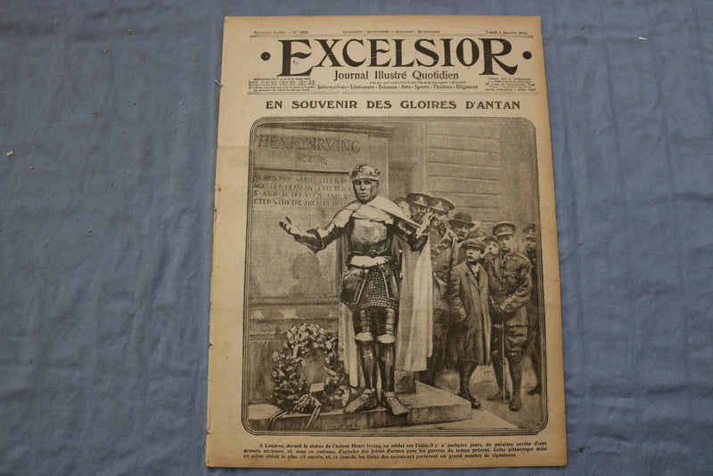 1916 JAN 3 EXCELSIOR JOURNAL - EN SOUVENIR DES GLOIRES D'ANTAN- FRENCH - NP 8552