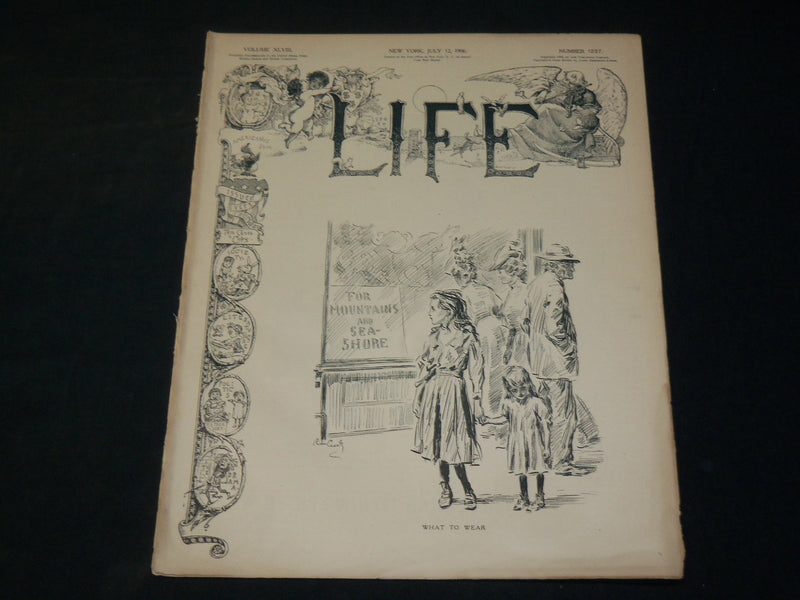 1906 JULY 12 LIFE MAGAZINE - WHAT TO WEAR COVER - NICE ILLUSTRATIONS - B 4590X