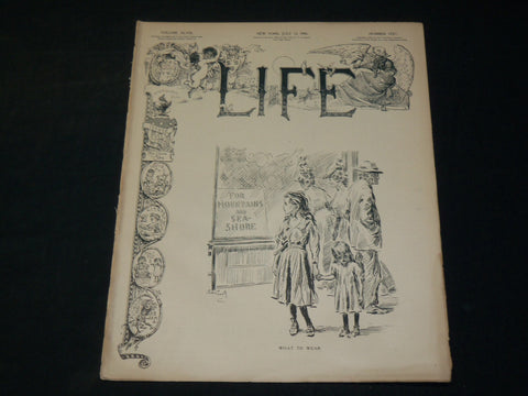 1906 JULY 12 LIFE MAGAZINE - WHAT TO WEAR COVER - NICE ILLUSTRATIONS - B 4590X
