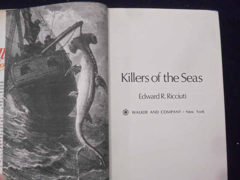 1973 KILLERS OF THE SEAS HARDCOVER BOOK BY EDWARD R. RICCIUTI - KD 8278