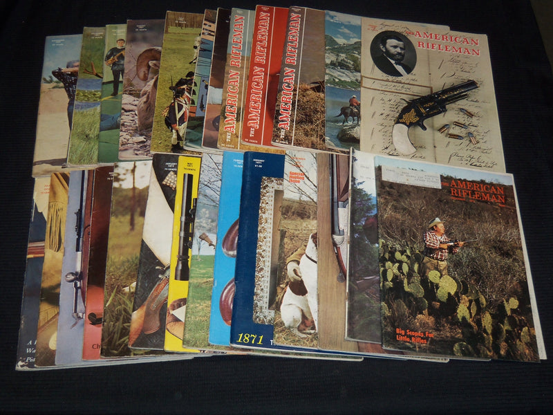 1967-1976 THE AMERICAN RIFLEMAN MAGAZINEs LOT OF 26 ISSUES - NICE ADS - WR 104J