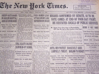1930 FEBRUARY 14 NEW YORK TIMES - HUGHES CONFIRMED BY SENATE 52 TO 26 - NT 4959