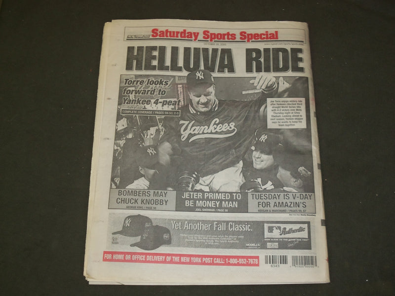 2000 OCTOBER 28 NEW YORK POST NEWSPAPER - RUDY GIULIANI - HOOKY WARS - NP 3107