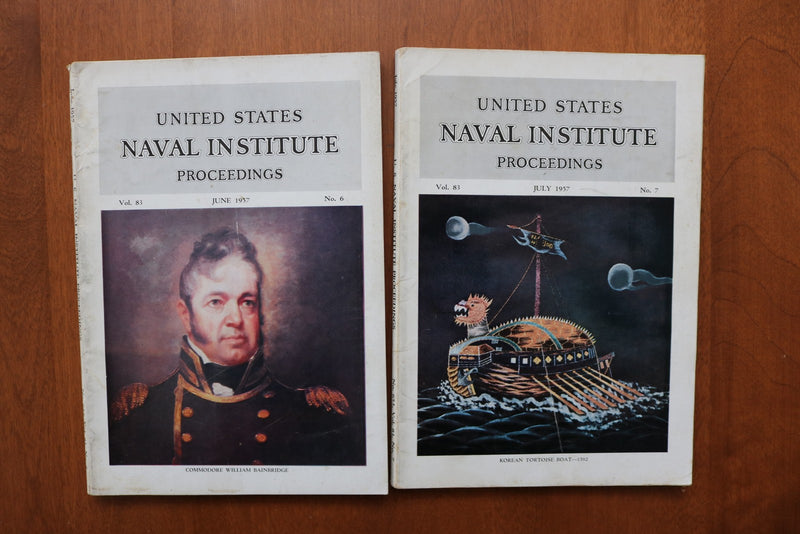 1957-1958 U.S. NAVAL INSTITUTE PROCEEDINGS - SOFTCOVER BOOKS - LOT OF 8 - O 3922