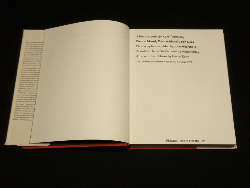 1972 DEUTSCHLAND DEUTSCHLAND UBER ALLES HARDCOVER BOOK BY TUCHOLSKY - R 708P