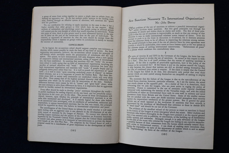 1932 ARE SANCTIONS NECESSARY TO INTERNATIONAL ORGANIZATION? - SOFTCOVER - K 1556