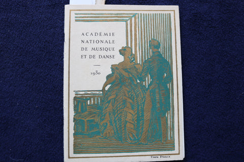 1930 ACADEMIE NATIONALE DE MUSIQUE ET DE DANSE-ENGLISH/FRENCH-SOFTCOVER - K 1526