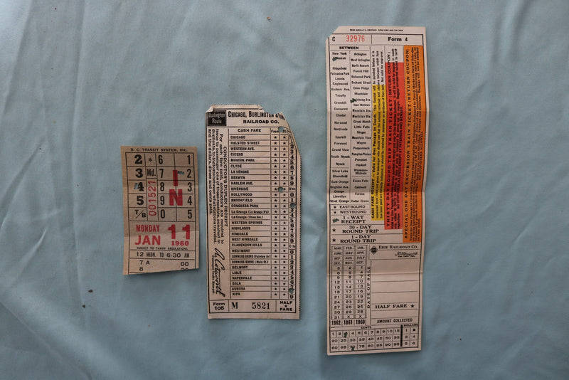 1920'S-1961 RAILROAD AND BUS TICKETS - 25 PIECES - K 3322