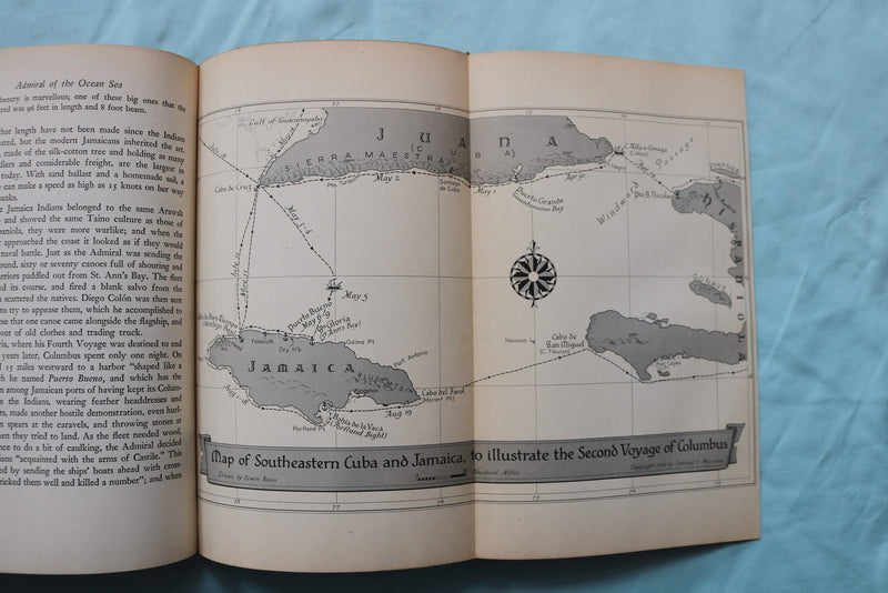 1942 ADMIRAL OF THE OCEAN SEA, A LIFE OF COLUMBUS HARDCOVER BY MORISON - KD 9662