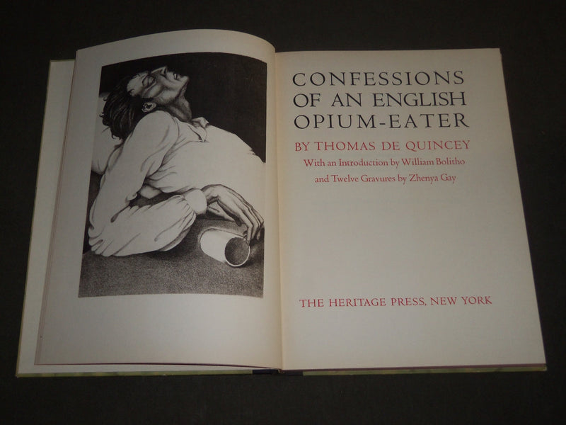 1950 CONFESSIONS OF AN ENGLISH OPIUM-EATER BOOK BY THOMAS DE QUINCEY - KD 4926