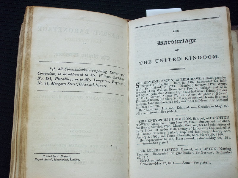 1820 THE ROYAL KALENDAR AND REGISTER - HARDCOVER - NICE ILLUSTRATIONS - KD 7587
