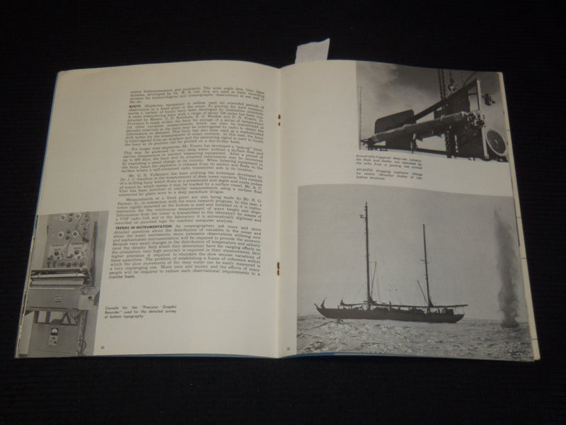 1960'S RESEARCH IN THE SEA BOOKLET -WOODS HOLE OCEANOGRAPHIC INSTITUTION- K 1047