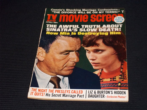 1969 APRIL TV & MOVIE SCREEN MAGAZINE - FRANK SINATRA MIA FARROW COVER - E 15694