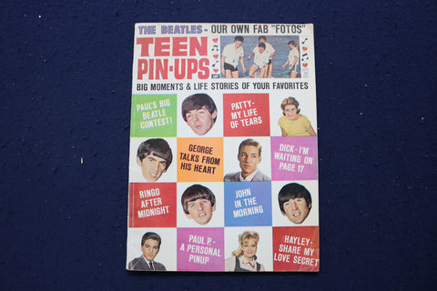 1964 SEPTEMBER TEEN PIN-UPS MAGAZINE - THE BEATLES COVER - E 12954