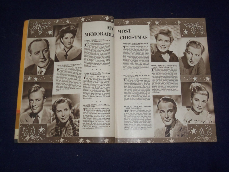 1952 DECEMBER FILM REVIEW MAGAZINE - BRITISH LOVELIES - ELIZABETH TAYLOR- J 9664