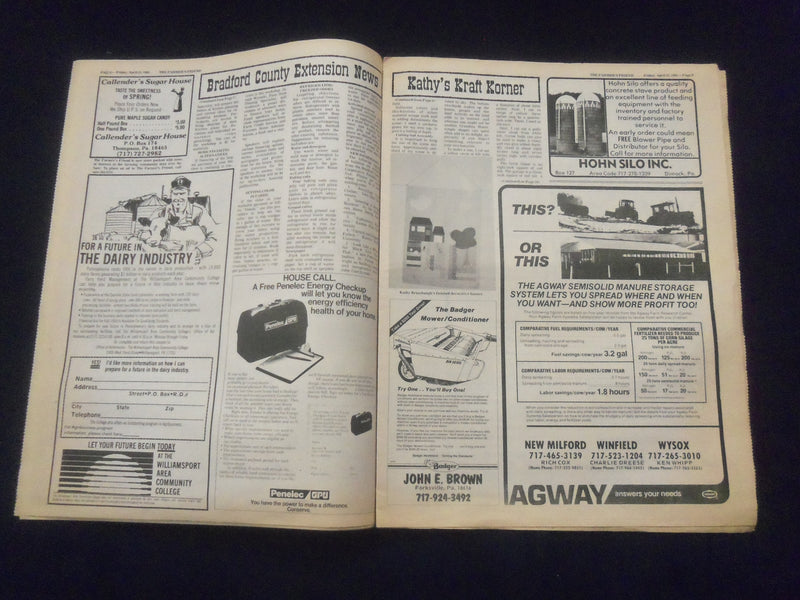 1983 APRIL 22 THE FARMER'S FRIEND NEWSPAPER -TOWANDA, PA-MAPLE FESTIVAL- NP 6162