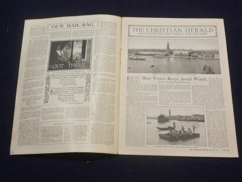 1917 JUNE 27 CHRISTIAN HERALD MAGAZINE -THE FISHERMEN ARE HOME AT LAST - ST 6590