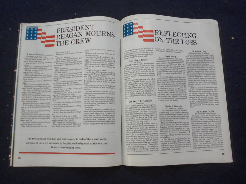 1986 MEMORIAL TO THE SPACE SHUTTLE - HEROES OF THE HEAVENS MAGAZINE - ST 1952D