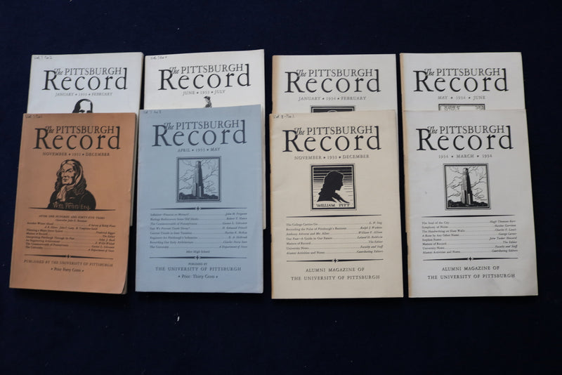 1932-1934 THE PITTSBURGH RECORD - UNIVERSITY OF PITTSBURGH - LOT OF 8 - O 3462