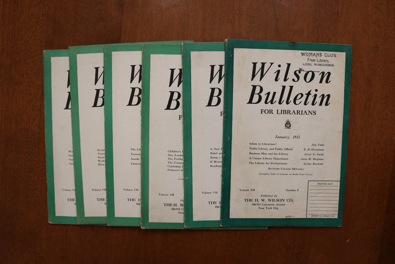 1927-1939 THE WILSON BULLETIN LIBRARIAN MAGAZINE - LOT OF 54 - O 3928